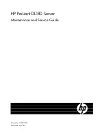 HP ProLiant DL180 G Maintenance And Service Manual preview