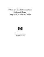 HP ProLiant DL38 Setup And Installation Manual preview