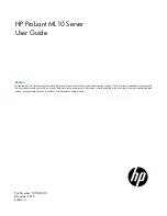 Preview for 1 page of HP ProLiant ML10 User Manual