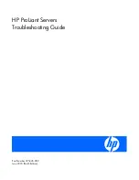 HP ProLiant Server Troubleshooting Manual preview