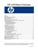 HP R6000 - UPS - Lead Acid Expandable Best Practices Manual preview