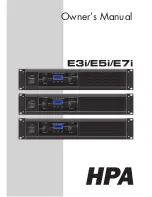 HPA E3i Owner'S Manual preview