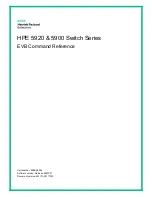 Preview for 1 page of HPE 5900 series Command Reference Manual