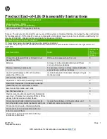 HPE Altoline 9960 Product End-Of-Life Disassembly Instructions preview