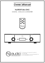 HQ Audio Hq9038 Tube DAC Owner'S Manual preview