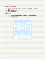 Preview for 2 page of HSI HEIGHTS Key Lock & Safe LaGARD LGBASIC Quick Start Manual