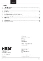 Preview for 2 page of HSM FA 490.1 Operating Instructions Manual