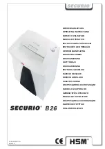 Preview for 2 page of HSM securio B26 Operating Instructions Manual