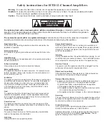 Preview for 2 page of HTD DMA-1240 Owner'S Manual