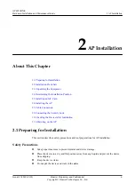 Preview for 14 page of Huawei AP4050DN-E Hardware Installation And Maintenance Manual