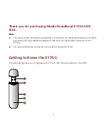 Preview for 4 page of Huawei E176G User Manual