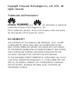 Preview for 2 page of Huawei G1103 User Manual