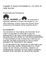 Preview for 2 page of Huawei G2158 User Manual