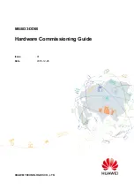 Preview for 1 page of Huawei MA5833 Hardware Commissioning Manual