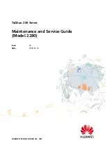 Preview for 1 page of Huawei TaiShan 200 2280 Maintenance And Service Manual