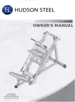 HUDSON STEEL Leg Press/Hack Squat Station Owner'S Manual preview