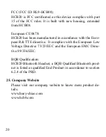 Preview for 22 page of Huey Chiao HCB20 User Manual