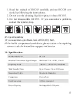 Preview for 15 page of Huey Chiao HCC03 User Manual