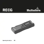 Hultafors RECG Operating Instructions Manual preview