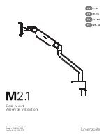 Preview for 1 page of Humanscale M2.1 Assembly Instructions Manual