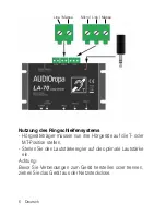 Preview for 6 page of HumanTechnik Audioropa LA-70 User Manual