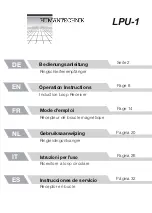 HumanTechnik LPU-1 Operation Instructions Manual preview