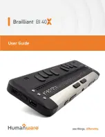 Humanware Brailliant BI 40 X User Manual preview