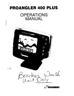 Preview for 1 page of Humminbird PROANGLER 400 PLUS Operation Manual