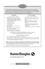 Preview for 28 page of Hunter Douglas Vignette Tiered Instrallation, Operation, Care