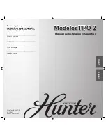 Preview for 1 page of Hunter 23970 (Spanish) Manual De Installatión Y Operatión