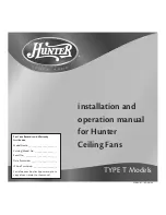 Hunter T Installation And Operation Manual preview