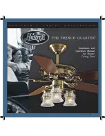 Hunter The French Quarter Installation And Operation Manual preview