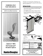 HunterDouglas Cadence Installation And Care Instructions preview