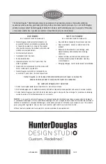 Preview for 20 page of HunterDouglas Design Studio Installation Operation Care