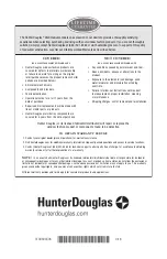 Preview for 16 page of HunterDouglas Duette Installation Operation Care