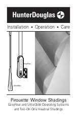 HunterDouglas Pirouette EasyRise Installation Operation Care preview