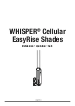 HunterDouglas WHISPER Cellular EasyRise Shades Installation Operation Care preview