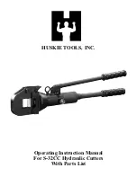 Huskie Tools S-32CC Operating Instructions Manual preview