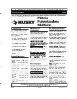 Preview for 17 page of Husky General Purpose Operating Instructions Manual