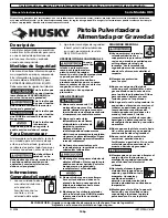 Preview for 14 page of Husky HDS Series Operating Instructions Manual