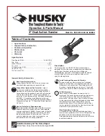 Preview for 1 page of Husky HSTC4790 Operations & Parts Manual