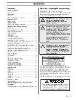 Preview for 3 page of Husqvarna 324RX Series Operator'S Manual