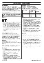 Preview for 174 page of Husqvarna 445 EPA II, 445e EPA II, 450e Operator'S Manual