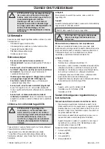 Preview for 313 page of Husqvarna 445 EPA II, 445e EPA II, 450e Operator'S Manual