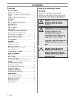 Preview for 4 page of Husqvarna 536LiL Operator'S Manual