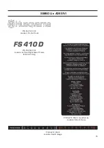 Preview for 177 page of Husqvarna FS 410 D Operator'S Manual