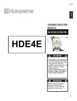 Preview for 3 page of Husqvarna HDE4E Owner'S/Operator'S Manual