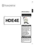 Preview for 13 page of Husqvarna HDE4E Owner'S/Operator'S Manual