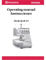 Husqvarna Huskylock 90 Operating Manual Instructions preview