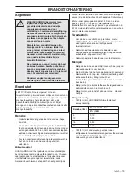 Preview for 79 page of Husqvarna K970 II Ring Operator'S Manual